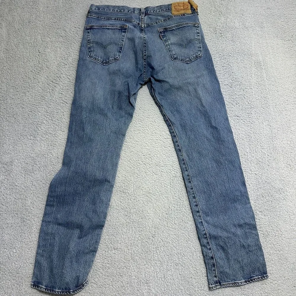 Levis 501 Red Tab‎ Mens 34 X 33 Button Fly Blue Jeans Medium Wash Denim (32x30)